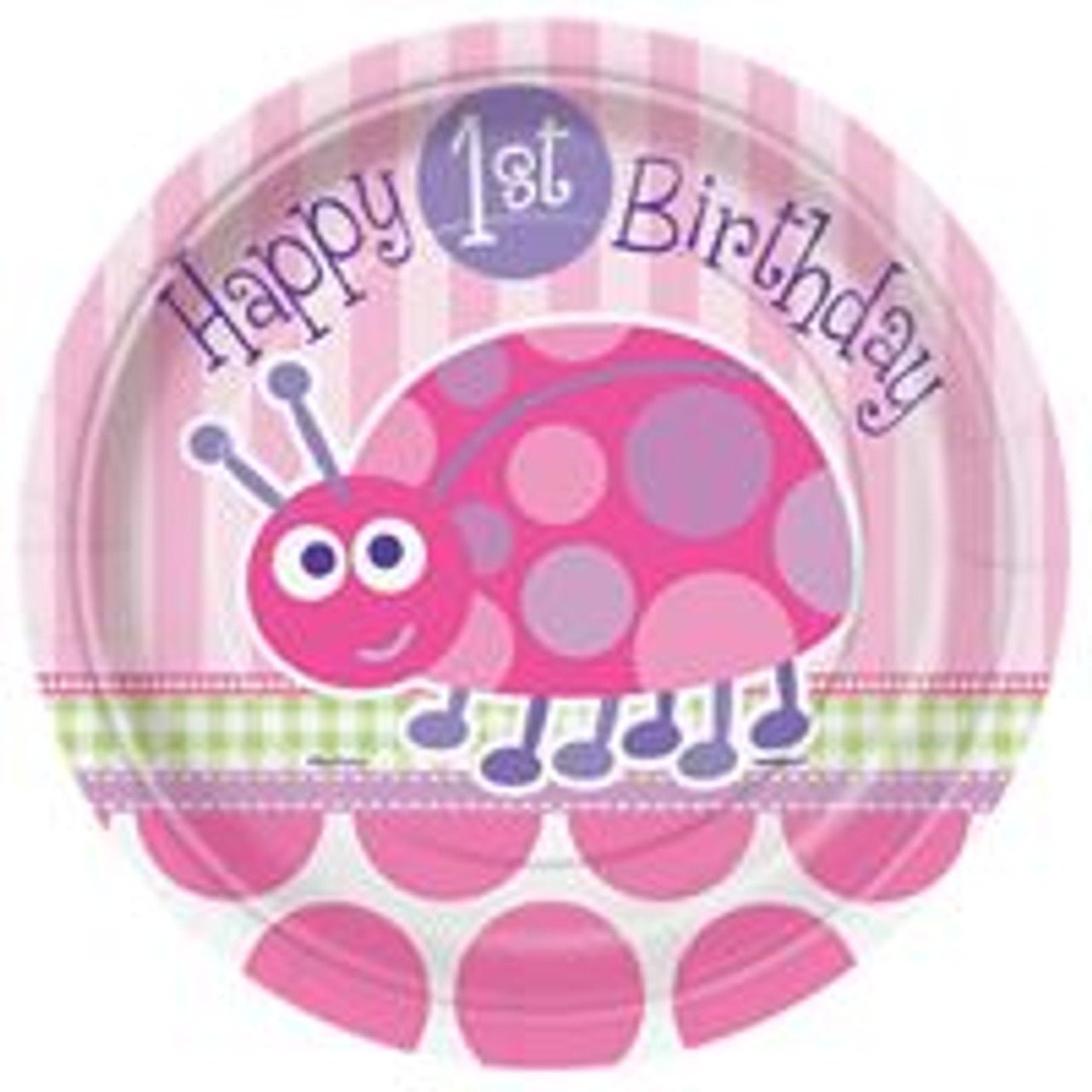 8 Ct. Little Ladybug Dessert Plates 7" Sturdy Paper Plates With Cute Bug Design