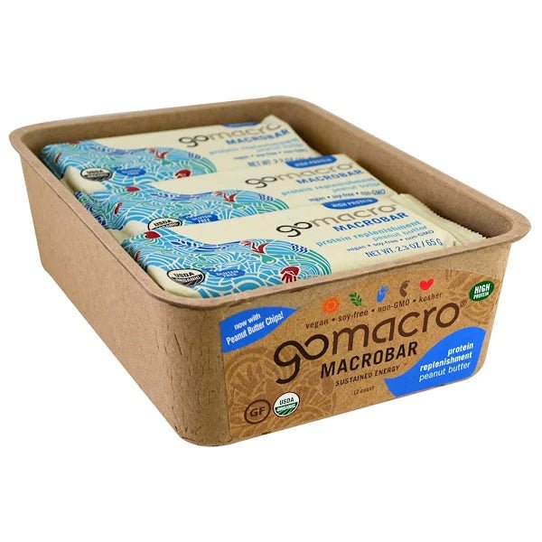 GoMacro Macrobar - Peanut Butter, Box of 12 - Just Closeouts Canada Inc.
