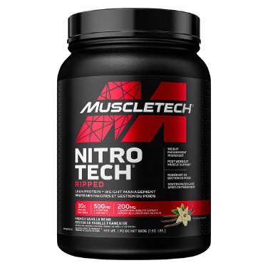 Muscle Tech Performance Series Nitro Tech Ripped ,French Vanilla Bean, 680g - Just Closeouts Canada Inc.631656346916