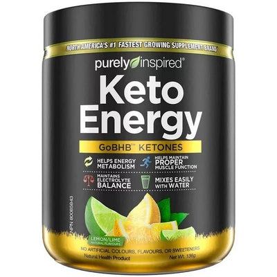 Purely Inspired Keto Energy, GoBHB Ketones, Lemon Lime, 136g - Just Closeouts Canada Inc.631656345964