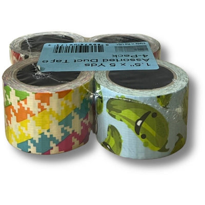 Duct Tape Assorted 1.5"x5 Yards, 4pk - Just Closeouts Canada Inc.890976001749