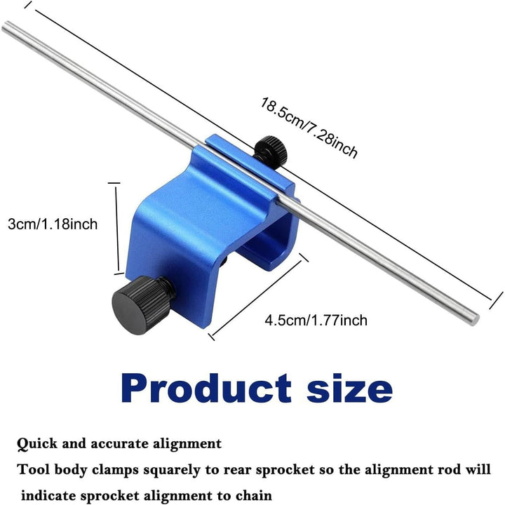 08-0048 Motorcycle Chain Alignment Tool with Clamp and Guide Rod - Just Closeouts Canada Inc.