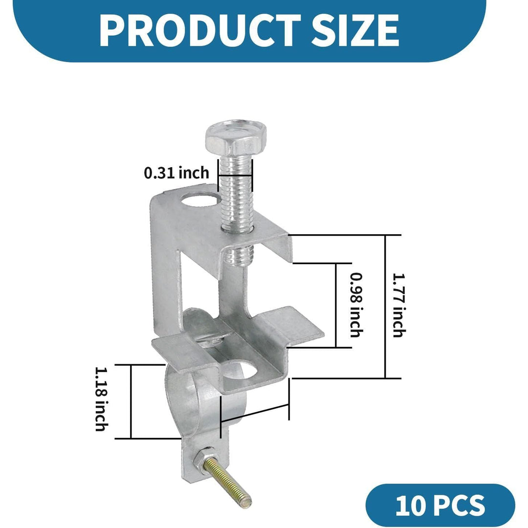 1-Inch Aluminum Conduit Hangers with Beam Clamps, 10-Pack - Just Closeouts Canada Inc.