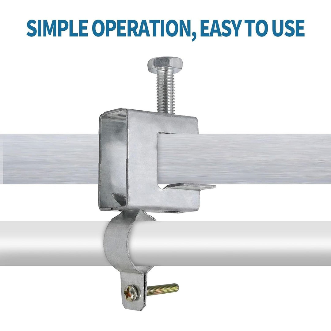 1-Inch Aluminum Conduit Hangers with Beam Clamps, 10-Pack - Just Closeouts Canada Inc.