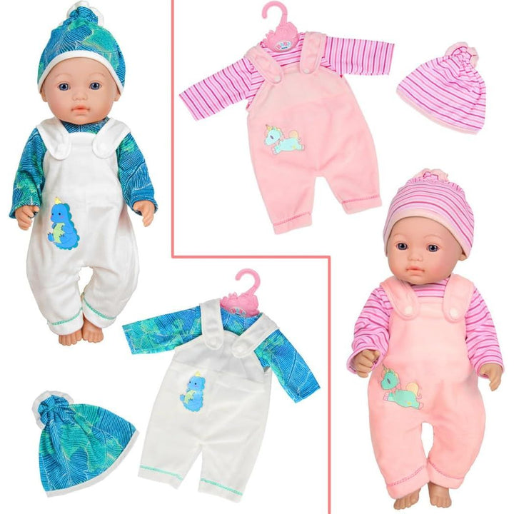 10 Assorted Baby Doll Outfits for 15–17 Inch Dolls – Set 2 - Just Closeouts Canada Inc.