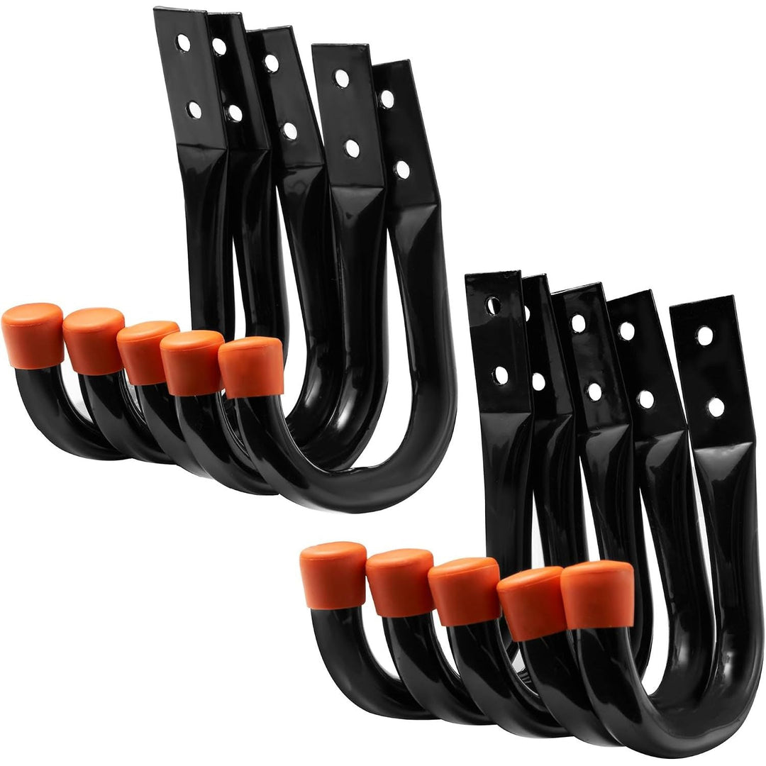 10 Pack Garage Wall Hooks, Heavy Duty Utility Organizer for Storage | Wall Mounted Hangers Hold Ladders, Bikes, Tools, Chairs & Garden Equipment, Space-Saving Storage Rack for Workshop & Shed - Just Closeouts Canada Inc.B0CWDYLWX8