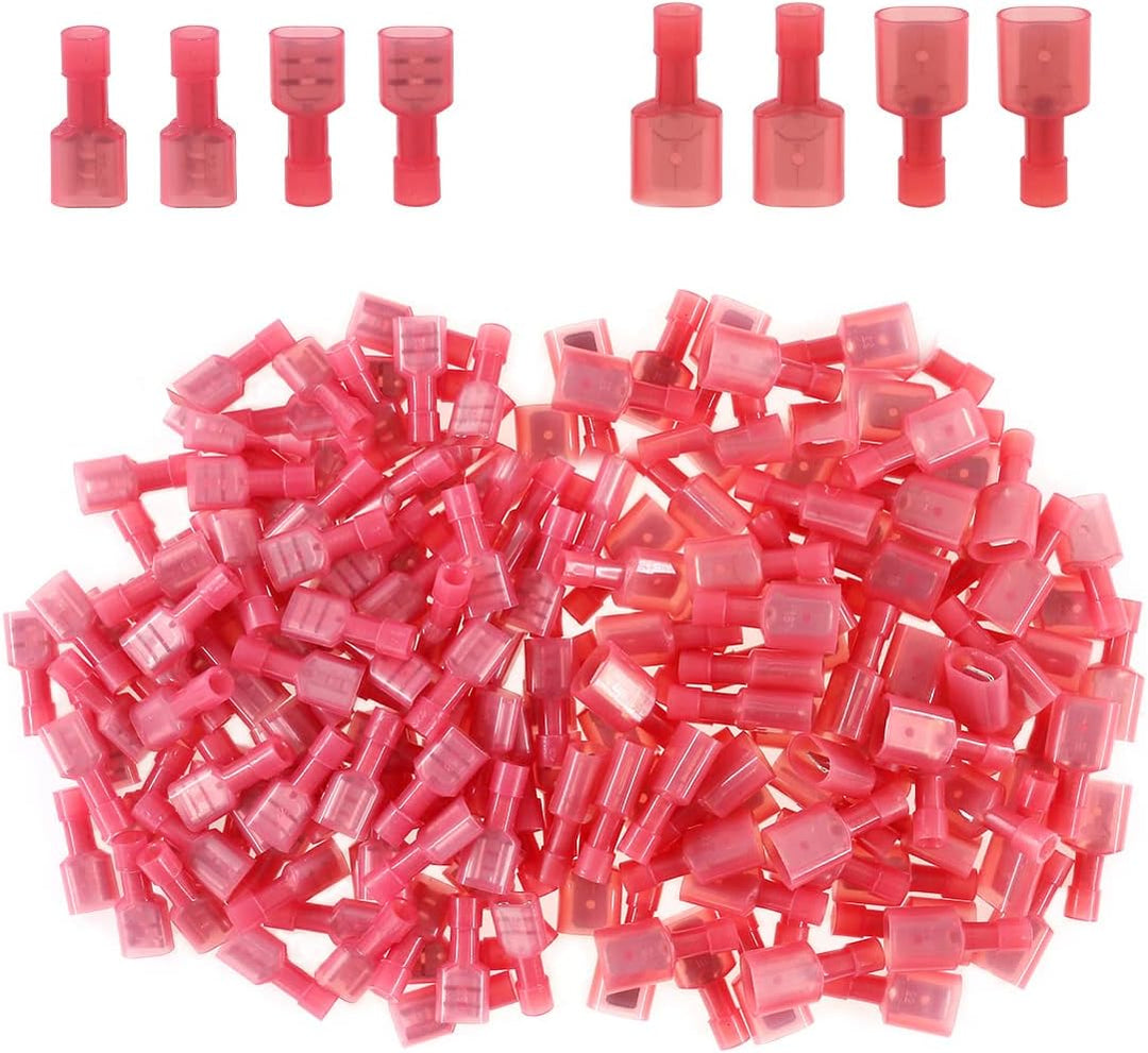 100 Fully Insulated Male and Female Spade Crimp Terminals - Just Closeouts Canada Inc.