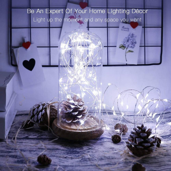 100LED 33ft White String Lights, Plug - in Waterproof Decorative Fairy Lights, Firefly Lights with UL Power Adapter for Bedroom Home Garden Wedding Party Indoor Outdoor Decorations - Just Closeouts Canada Inc.