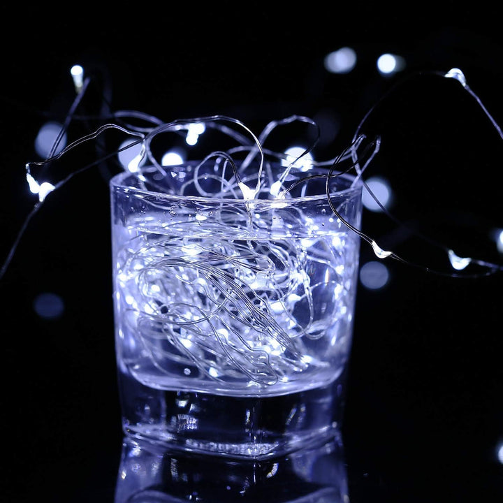 100LED 33ft White String Lights, Plug - in Waterproof Decorative Fairy Lights, Firefly Lights with UL Power Adapter for Bedroom Home Garden Wedding Party Indoor Outdoor Decorations - Just Closeouts Canada Inc.