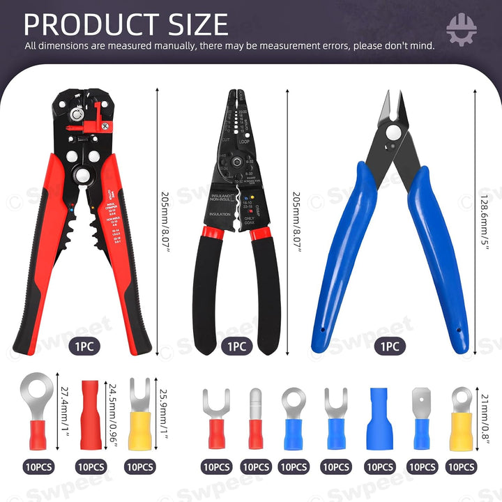 103-Piece Wire Stripper, Crimper and Terminal Connector Kit - Just Closeouts Canada Inc.X003VWZODD