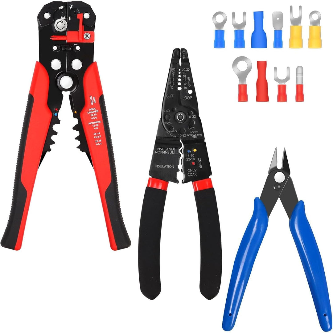 103-Piece Wire Stripper, Crimper and Terminal Connector Kit - Just Closeouts Canada Inc.X003VWZODD