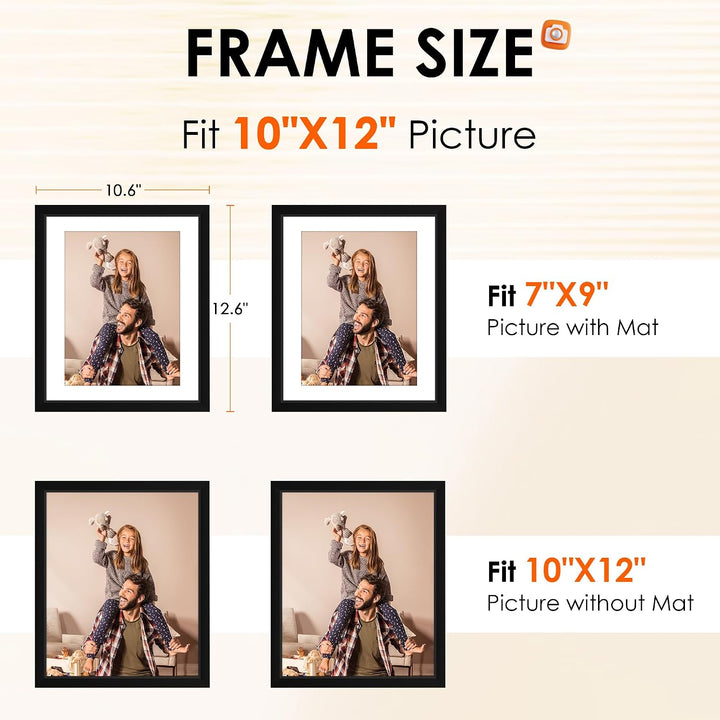 10 × 12-inch frame and 7 × 9-inch mat dimensions