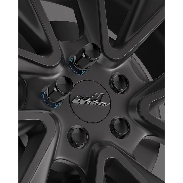 1/2"-20 Lug Nuts, 1/2x20 Closed End Bulge Acorn Wheel Lug Nuts Cone Seat, 3/4" 19mm Hex, 20pcs (1.38" (35mm), Black, 20) - Just Closeouts Canada Inc.B089D6VLHL