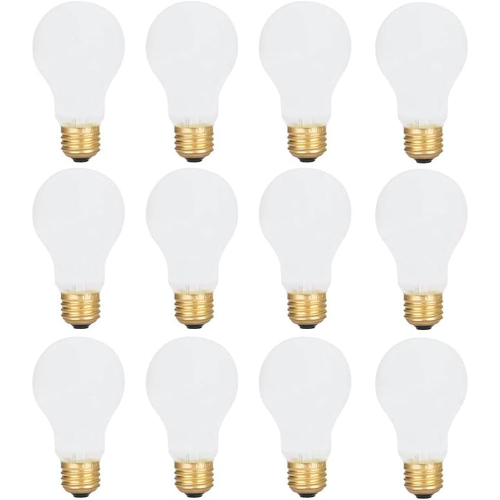12 Pack 60 Watt A19 E26 Medium Base 130 Volt Incandescent Light Bulbs, Standard Household Bulbs for Ceiling Fan, Bedroom, Living Room - Just Closeouts Canada Inc.