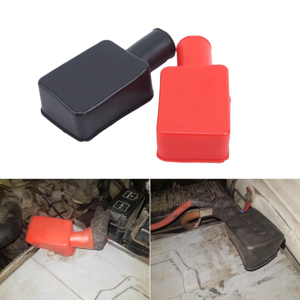 12-Piece Red and Black Battery Terminal Cover Set - Just Closeouts Canada Inc.
