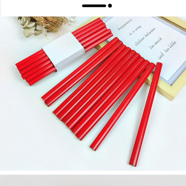 120 Pcs Bulk Octagonal Carpenter Pencils, Medium Red Hard Natural Wood Cased Pencils, Marking Lead Pencil Fine Set For Carpenters And Builders Pencil - Just Closeouts Canada Inc.