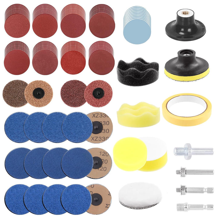 120Pcs Sanding Discs Assortment Kit, 3 Inch Quick Change Discs 80-3000 Grit Roll Lock Grinding Discs Surface Conditioning Discs with 1/4 inch Holder for Die Grinder Surface Rust Removal - Just Closeouts Canada Inc.X003SMISI9
