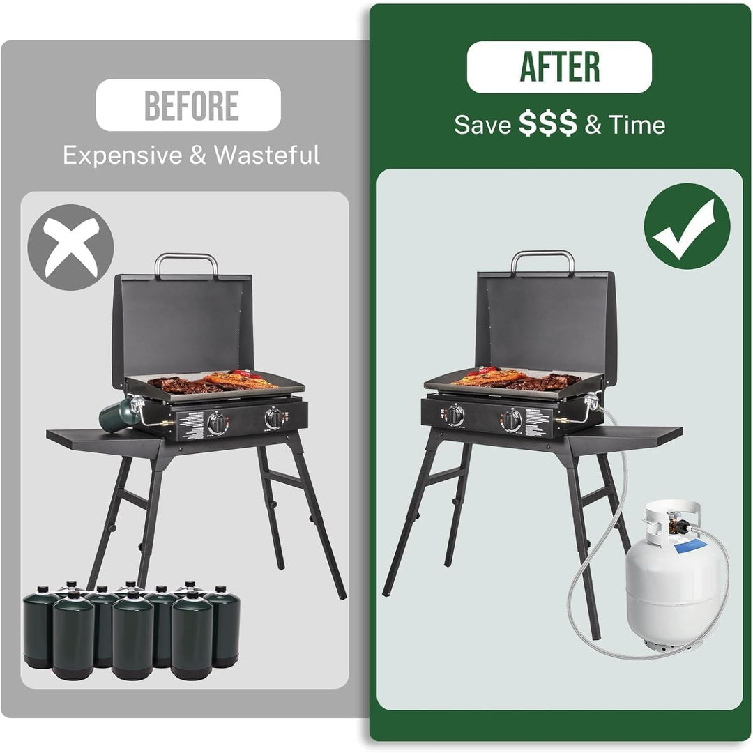 12ft Hose Adapter for Buddy Heater, Q Series Travel Grill/17&22” Griddle/Camping Stove - Just Closeouts Canada Inc.X003IHQ1ZV