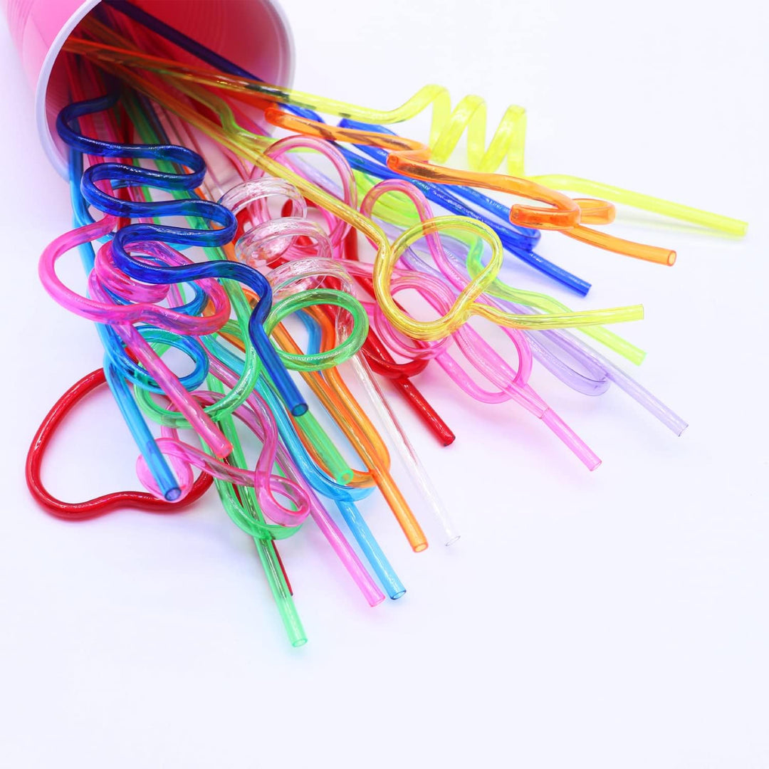 12PCS Kids Straws, Reusable Party Straws for Kids Birthday Party (B) - Just Closeouts Canada Inc.