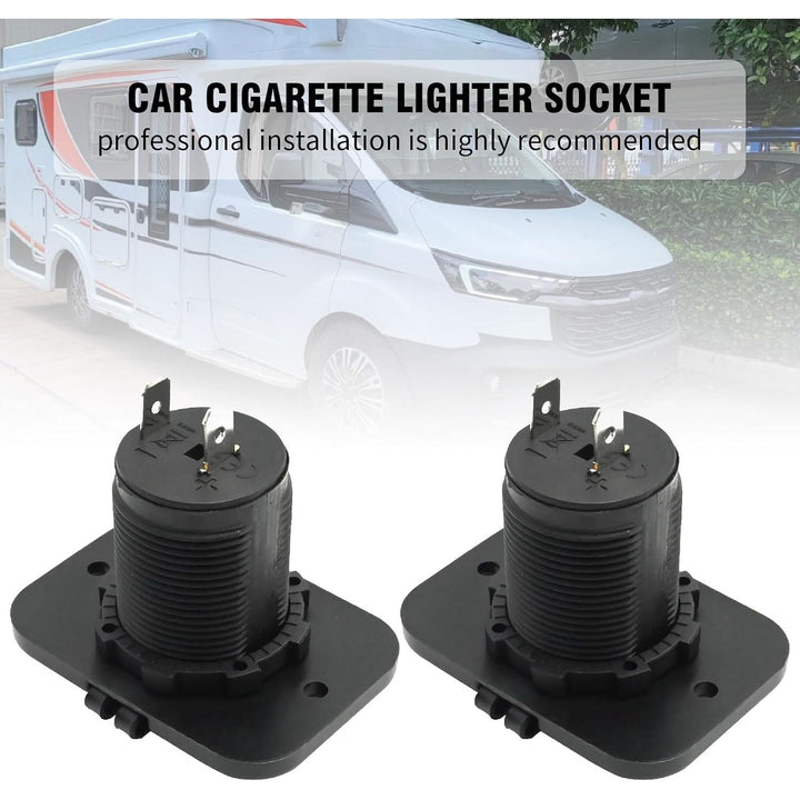 12V–24V Cigarette Lighter Socket Kit – 2 Pack with Fused Wires - Just Closeouts Canada Inc.