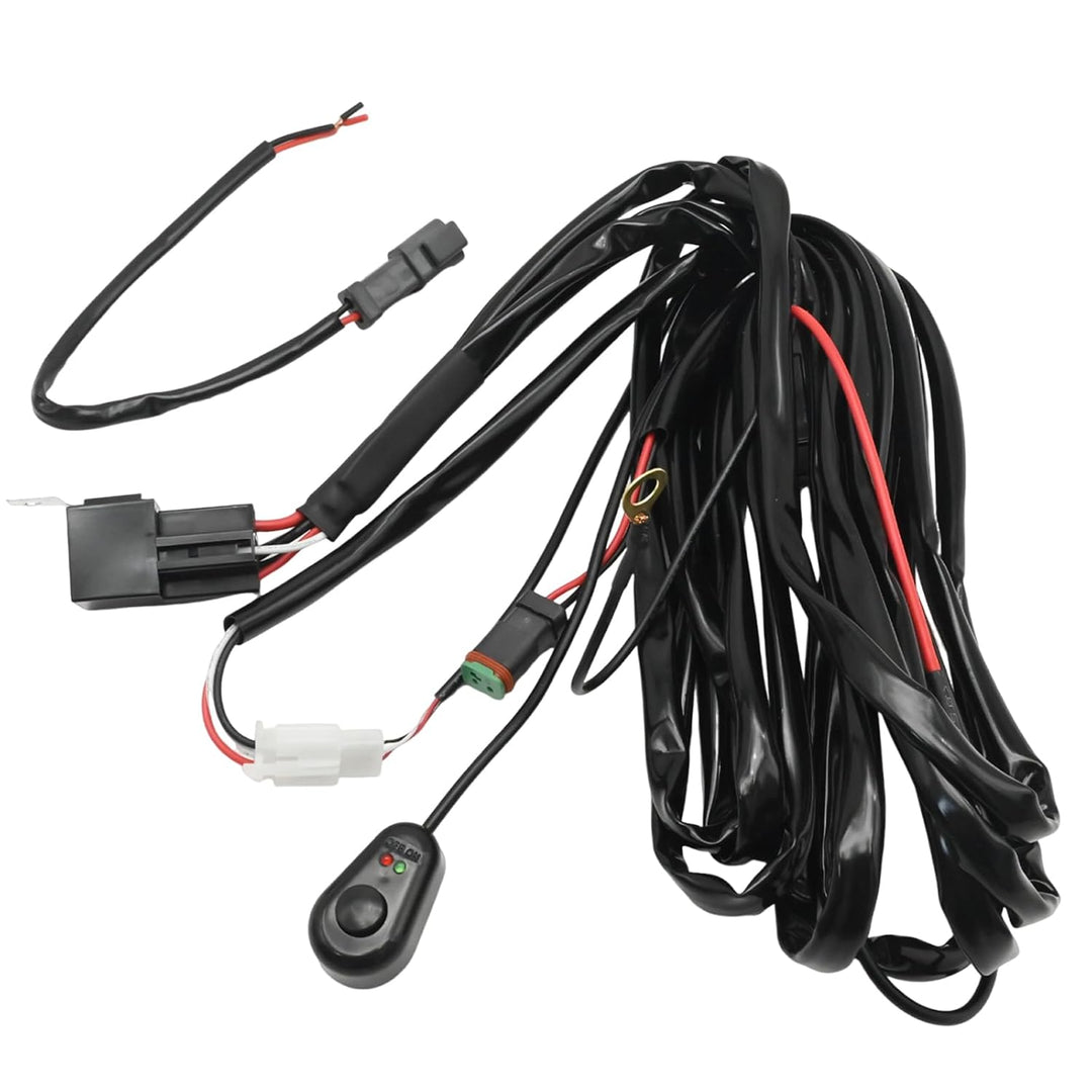 12V Light Bar Wiring Harness Kit – 18AWG, Relay and On/Off Switch - Just Closeouts Canada Inc.