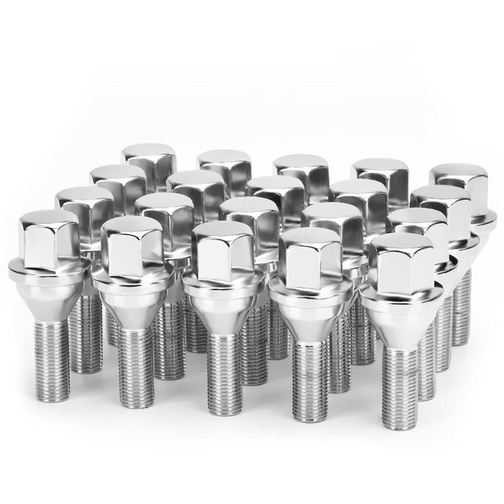 12x1.25 OEM/Stock Wheel Lug Bolts, 20pcs ET 28mm Shank 19mm Hex 2.45 inch Length Solid Chrome Studs Set for 2015 - 2022 Jeep Renegade, 2018 - 2022 Compass, 2014 - 2022 Cherokee and More - Just Closeouts Canada Inc.X0037C3A79