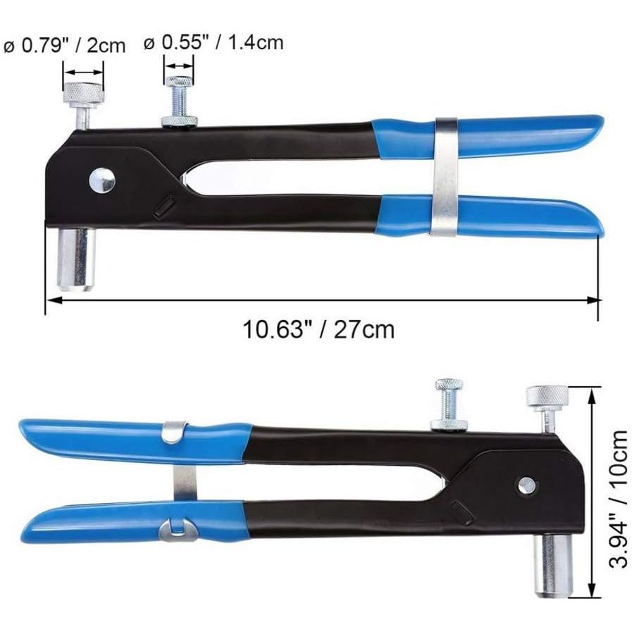 136pcs Rivet Nut Tool Kit Rivnut Tool Blind Nut Rivet Gun kit Wrench Threaded Insert Rivnut Nutsert M6/ M3/M4/M5/M8 Set for Furniture,Decration,Car,Trailer,Boat,and More - Just Closeouts Canada Inc.