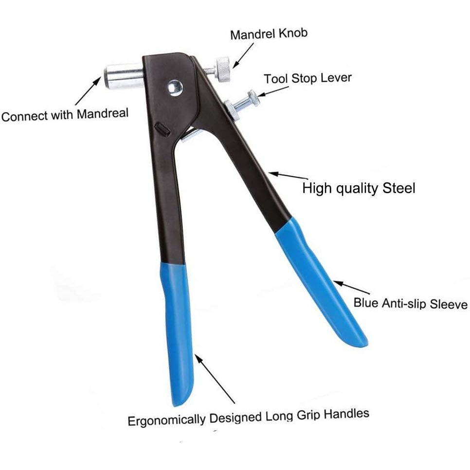 136pcs Rivet Nut Tool Kit Rivnut Tool Blind Nut Rivet Gun kit Wrench Threaded Insert Rivnut Nutsert M6/ M3/M4/M5/M8 Set for Furniture,Decration,Car,Trailer,Boat,and More - Just Closeouts Canada Inc.