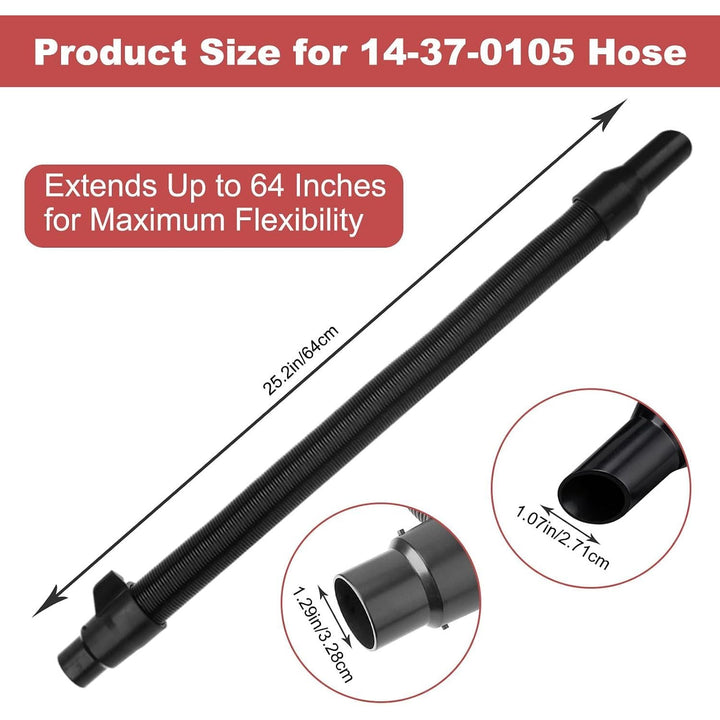 14-37-0105 Vacuum Hose Compatible with Milwaukee 18V/28V Wet/Dry Vacuum Cleaner 0780-20, 0880-20, 0970-20, Replacement Hose for Home and Garage Cleaning (Internal Storage) - Just Closeouts Canada Inc.X004L9TMNN