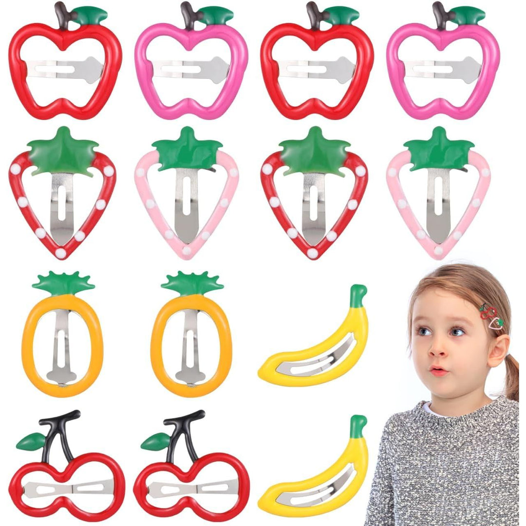 14 Assorted Fruit-Shaped Metal Hair Clips - Just Closeouts Canada Inc.