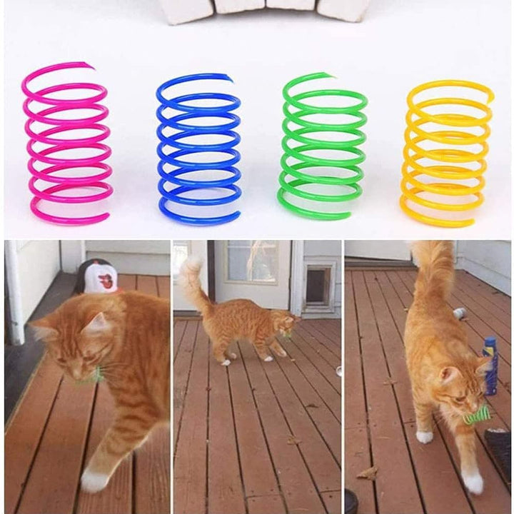 140-Pack Colourful Plastic Cat Spring Toys - Just Closeouts Canada Inc.X002XSVCNH