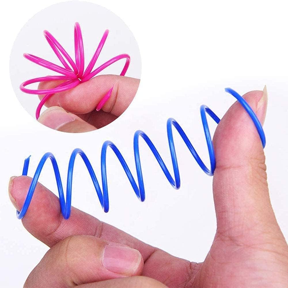 140-Pack Colourful Plastic Cat Spring Toys - Just Closeouts Canada Inc.X002XSVCNH