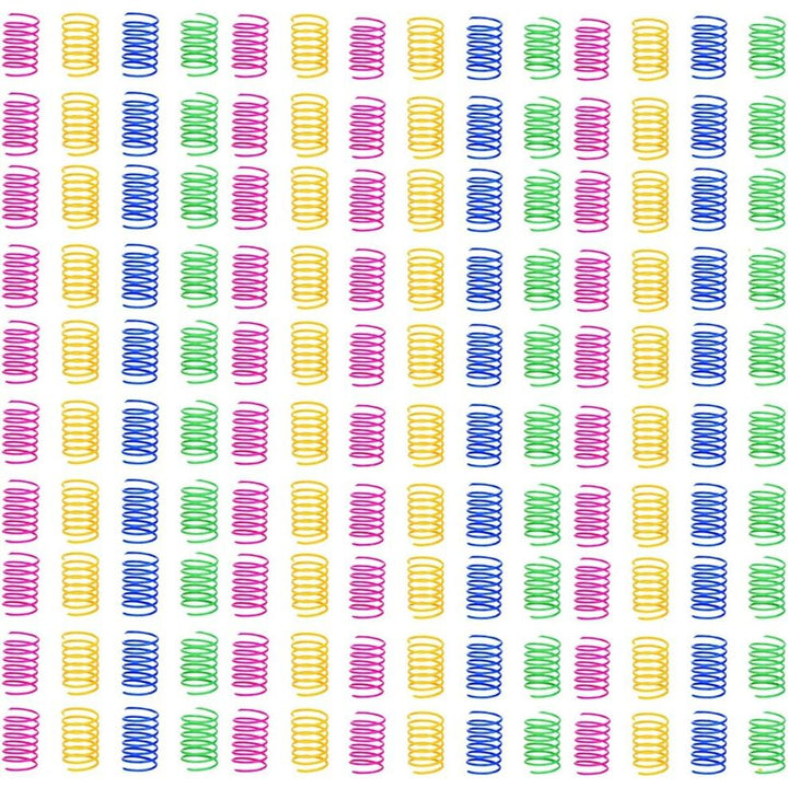 140-Pack Colourful Plastic Cat Spring Toys - Just Closeouts Canada Inc.X002XSVCNH