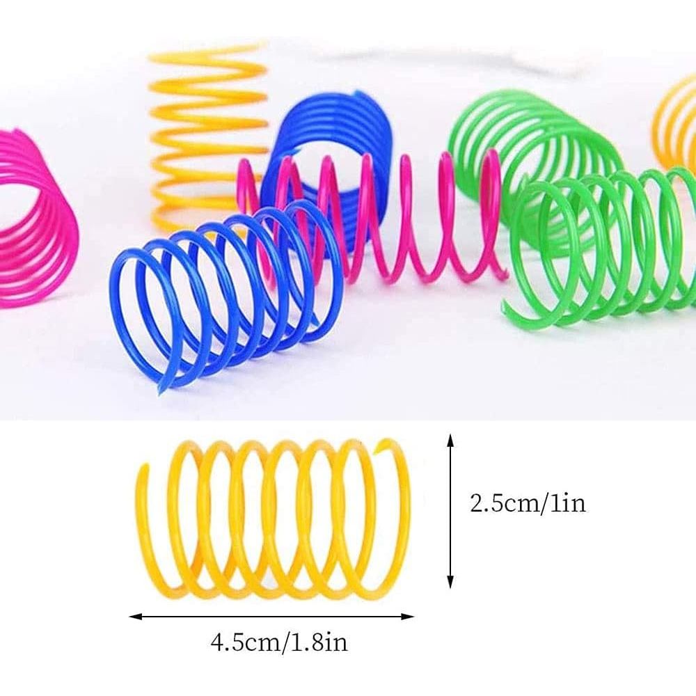 Cat spring toy dimensions approximately 4.5 by 2.5 cm