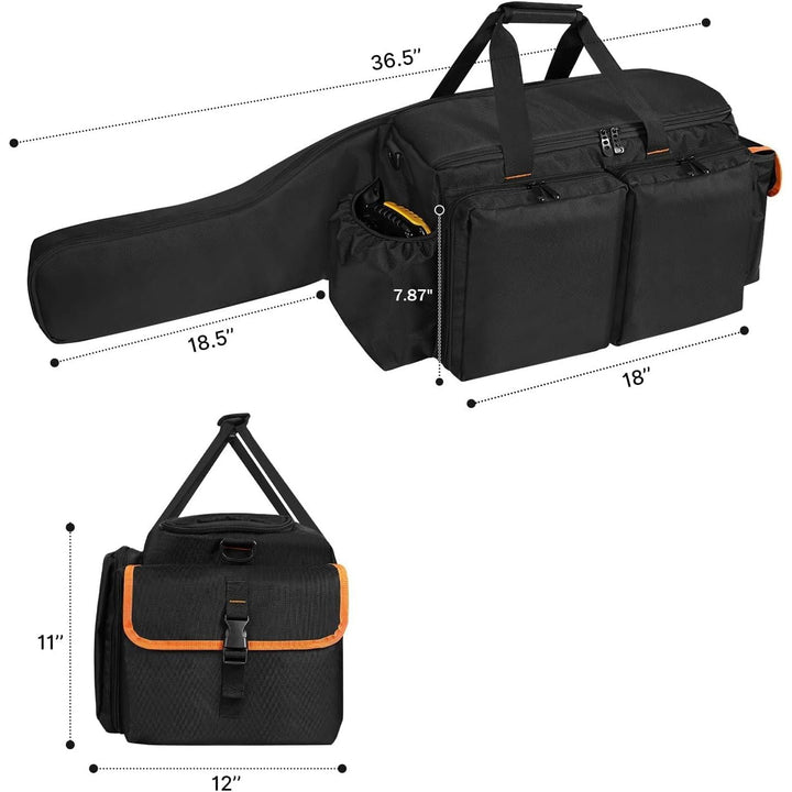 14"/16"/18" Chainsaw Case, Chainsaw Storage Bag Compatible with EGO+, Dewalt, Greenworks Cordless Power Chainsaws & Accessories, Black - Just Closeouts Canada Inc.X004BH4V9F