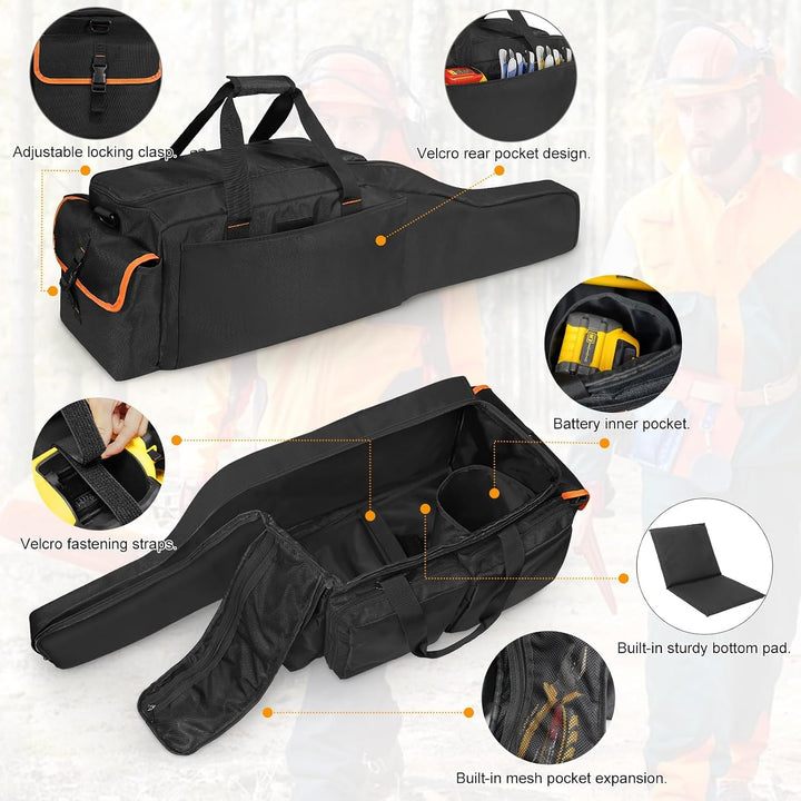14"/16"/18" Chainsaw Case, Chainsaw Storage Bag Compatible with EGO+, Dewalt, Greenworks Cordless Power Chainsaws & Accessories, Black - Just Closeouts Canada Inc.X004BH4V9F