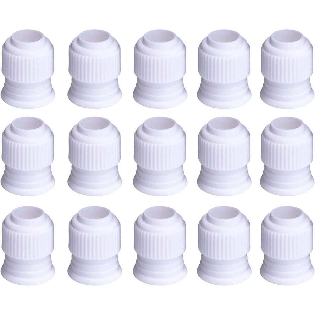 15 PCS Standard Couplers Cake Decorating Coupler, Plastic Adaptor Icing Piping Nozzle for Decorating Cakes, Pipe Tip Coupler for Icing Nozzles - Just Closeouts Canada Inc.