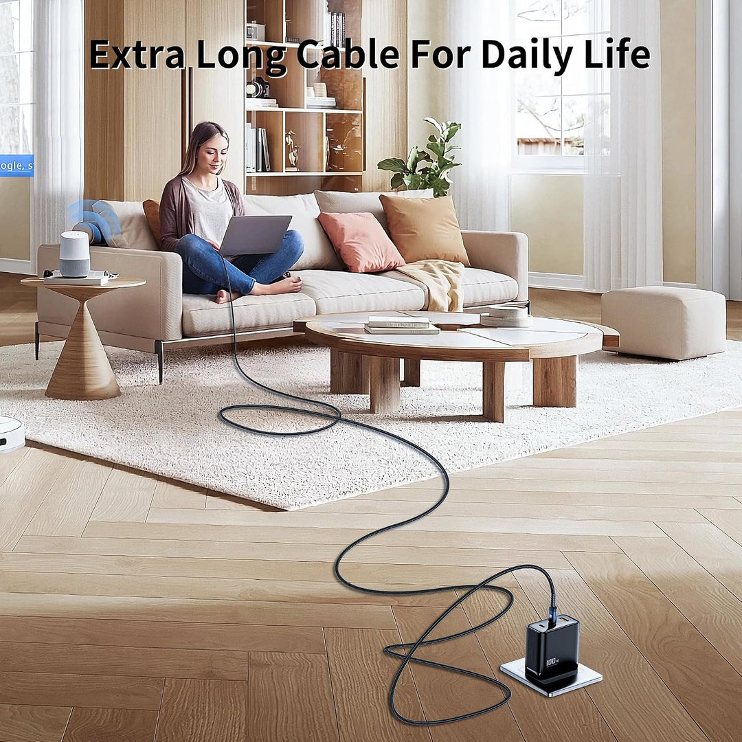 15ft 60W Right-Angle USB-C to USB-C Charging Cable - Just Closeouts Canada Inc.