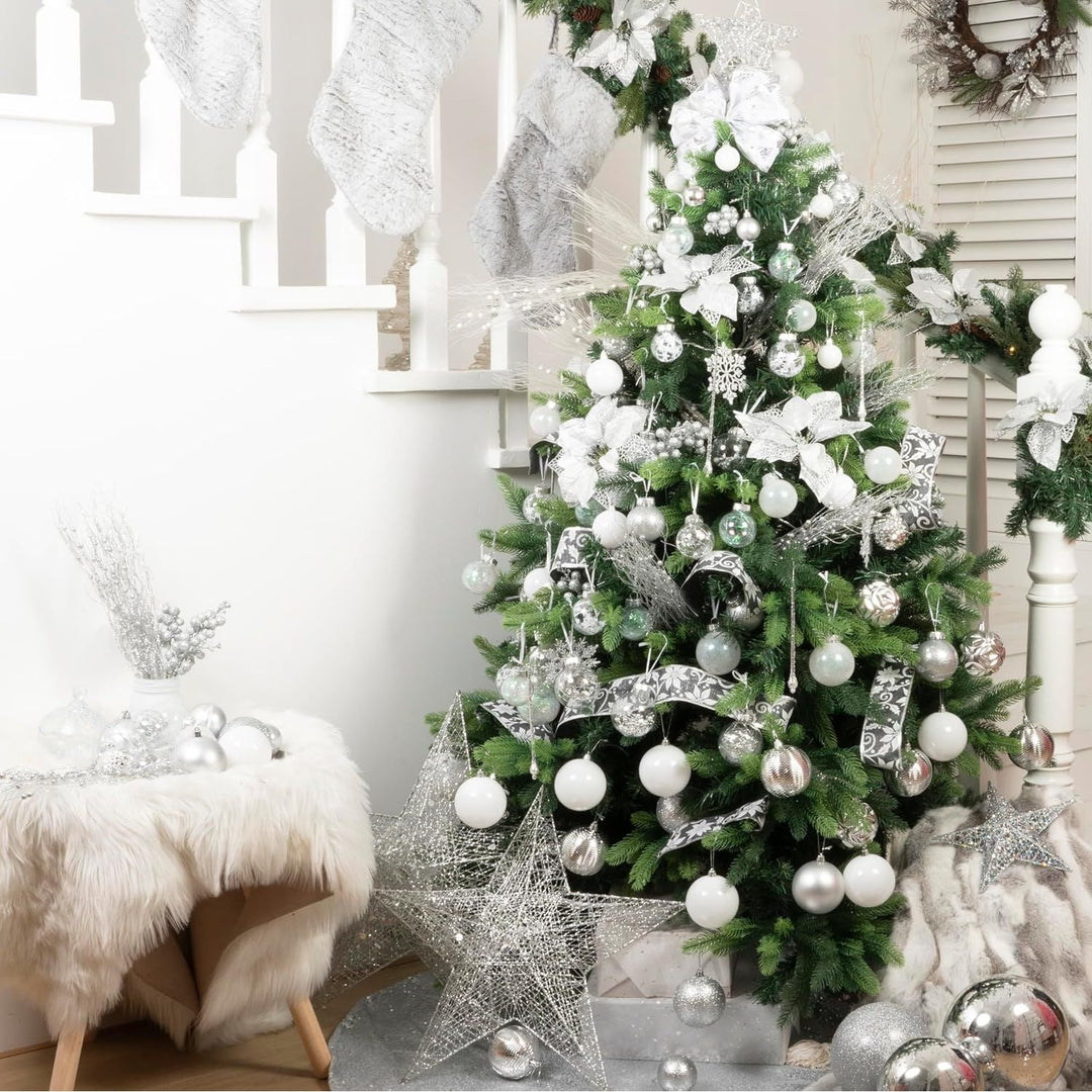 16-Pack Silver Glitter Berry Stems for Wreaths and Holiday Decor - Just Closeouts Canada Inc.