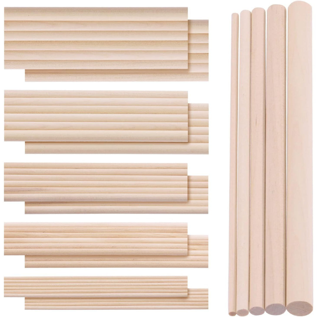 160-Piece Wooden Dowel Rod Assortment, 6-Inch - Just Closeouts Canada Inc.X003AIXNH7