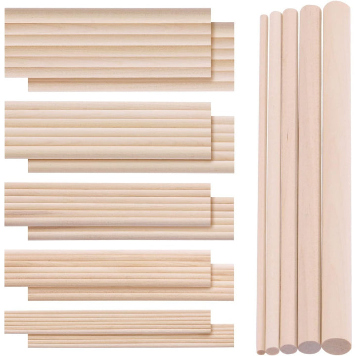 160-Piece Wooden Dowel Rod Assortment, 6-Inch - Just Closeouts Canada Inc.X003AIXNH7