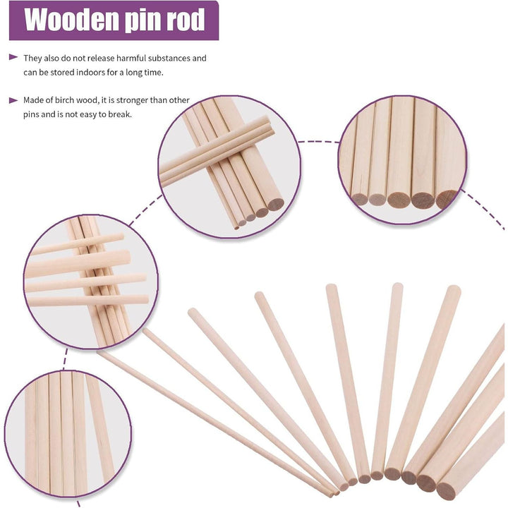 160-Piece Wooden Dowel Rod Assortment, 6-Inch - Just Closeouts Canada Inc.X003AIXNH7