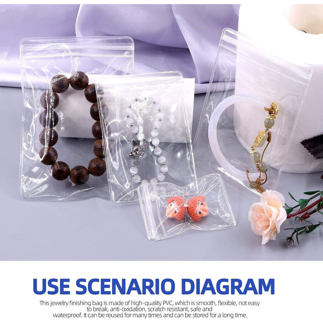 160Pcs 5 Size PVC Self Seal Jewelry Bags Plastic Zipper Bag Clear Storage Bags Jewelry Packaging Pouch with 30Pcs Anti Tarnish Tabs Strips Kit for Holding Jewelry Necklace Earring Ring Bracelet - Just Closeouts Canada Inc.X003C9FDLN