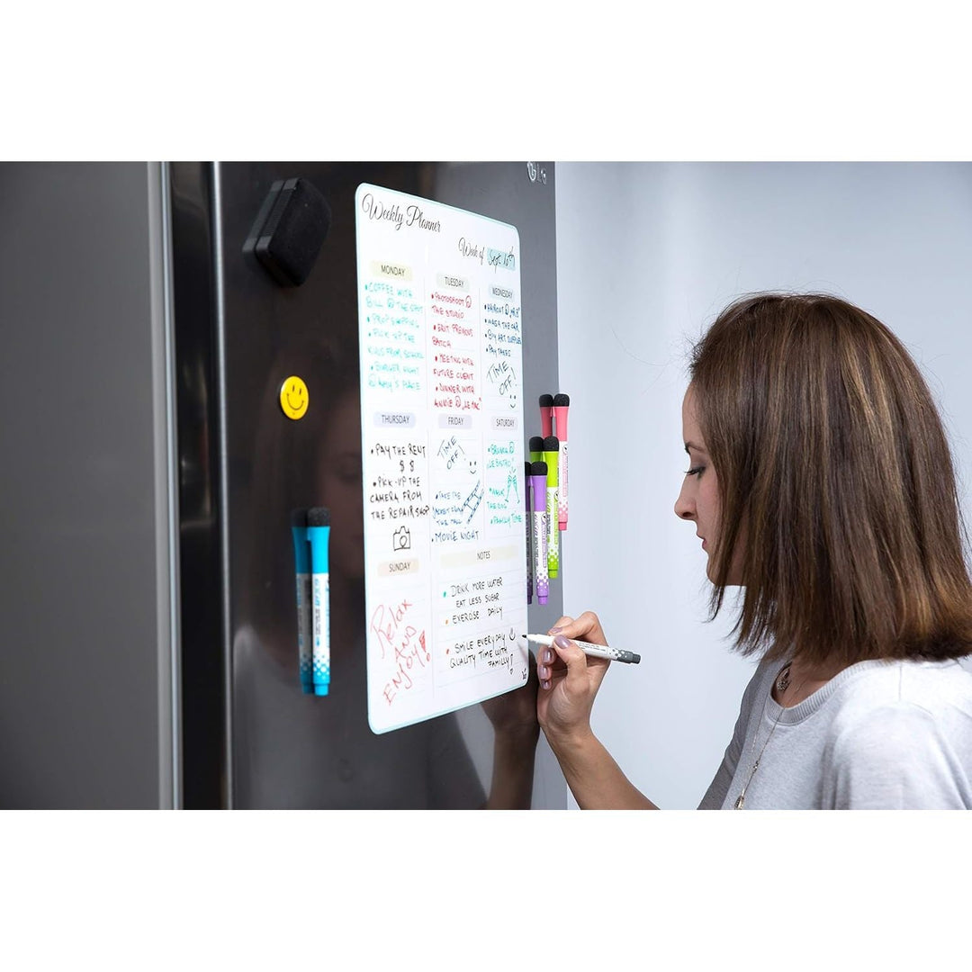 17x12 inch Dry Erase Calendar - Magnetic Calendar for Fridge - Fridge Whiteboard Calendar - Fridge Calendar - Calendar Whiteboard - White Board Calendar Dry Erase for Refrigerator - Just Closeouts Canada Inc.