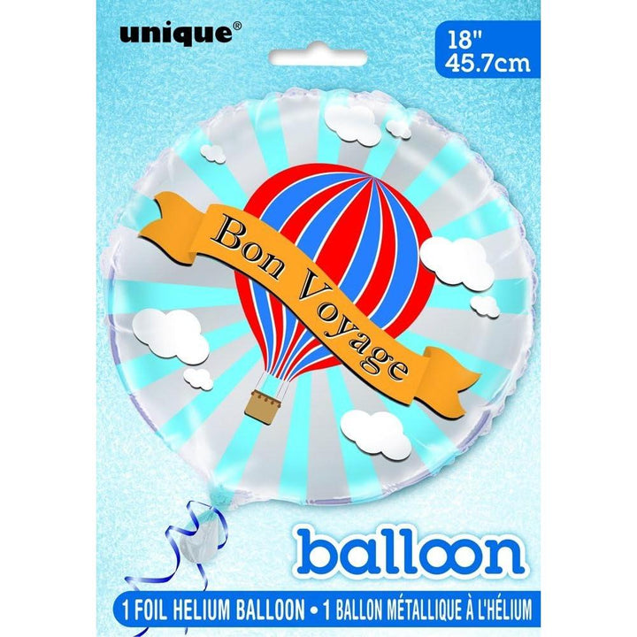18" Foil Hot Air Bon Voyage Balloon - Just Closeouts Canada Inc.011179566570