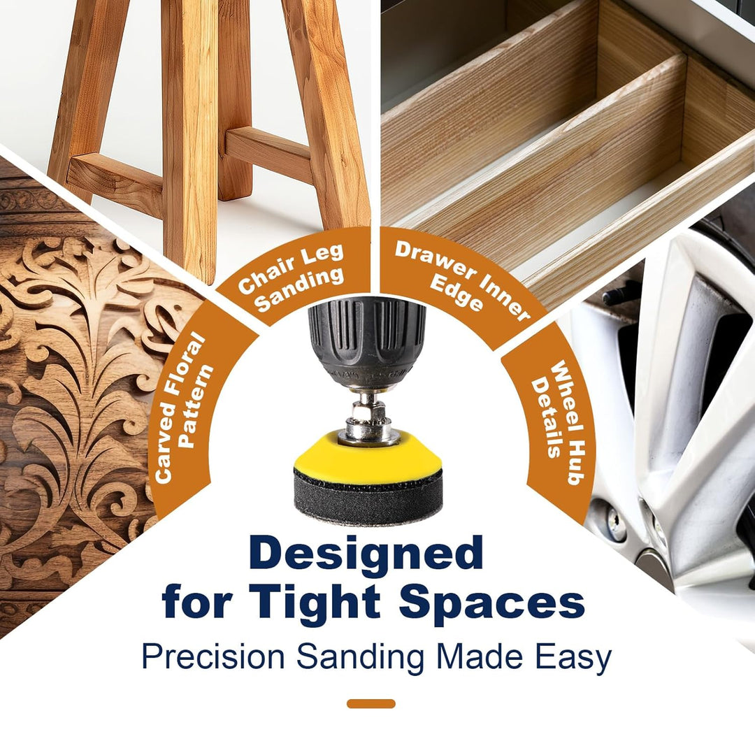 187 Pieces 2 Inch Sanding Disc, GOH DODD Hook and Loop Sanding Pads 60 to 10000 Wet Dry Sandpaper with 1/8" 1/4” Shank, Backing Pad, Polishing Pads and Interface Pad for Drill Grinder Rotary Tool - Just Closeouts Canada Inc.