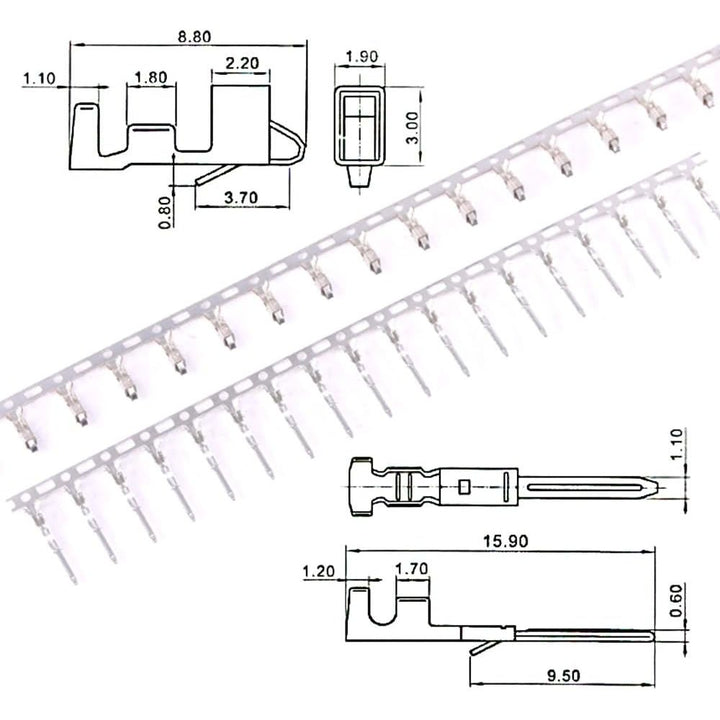1,940-Piece JST-SM-Compatible Connector Kit, 2–9 Pin - Just Closeouts Canada Inc.X001RSS2IR
