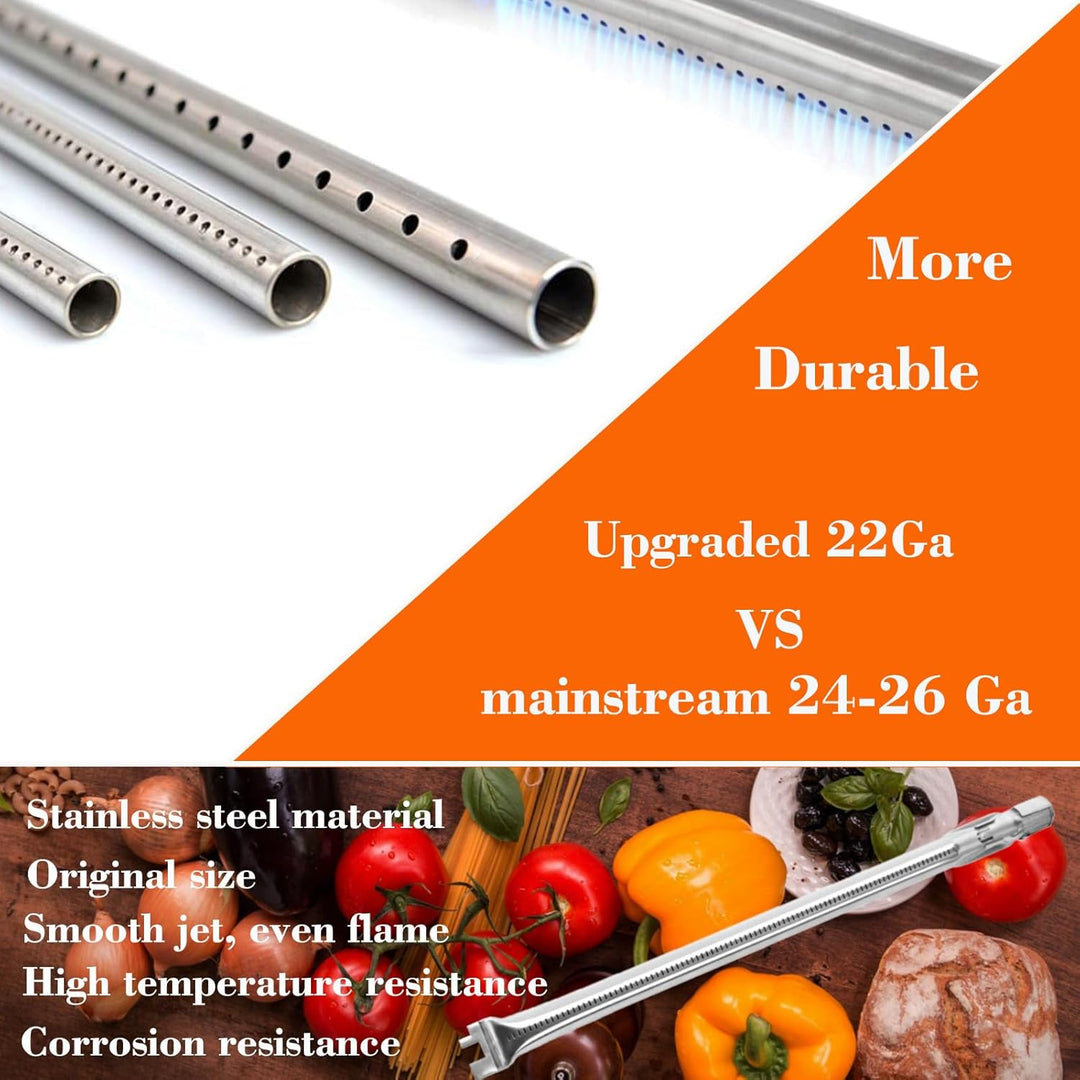 19.5" Grill Burners Kit Replace for Weber Genesis Burner Tubes, Fits Weber Genesis E330 S330 Ep330 Cep330 Gas Grill Parts, 4Pcs Kit Include 3 Main Burner and 1 Sear Burner and Accessories - Just Closeouts Canada Inc.