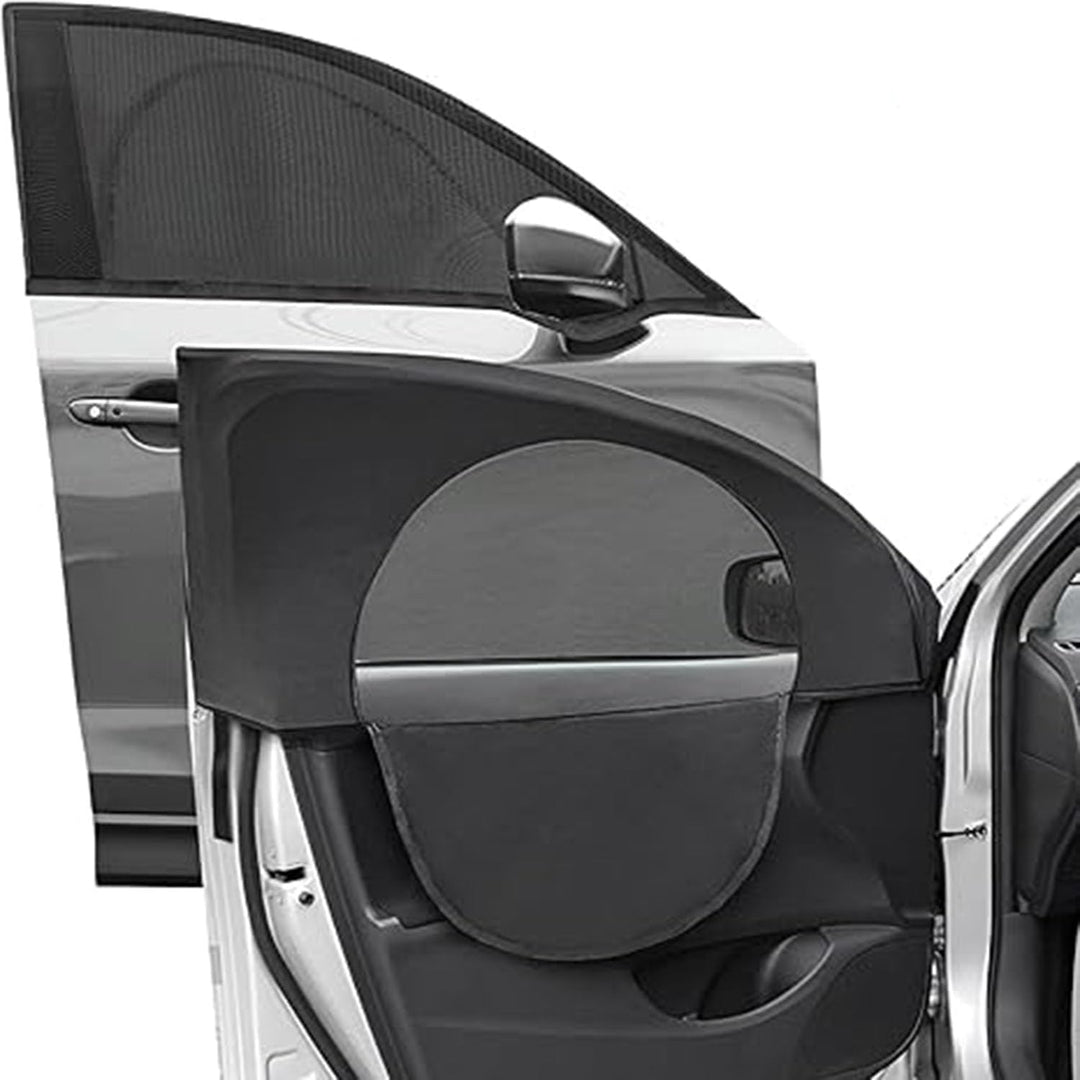 2 Black Zippered Mesh Car Window Shades - Just Closeouts Canada Inc.