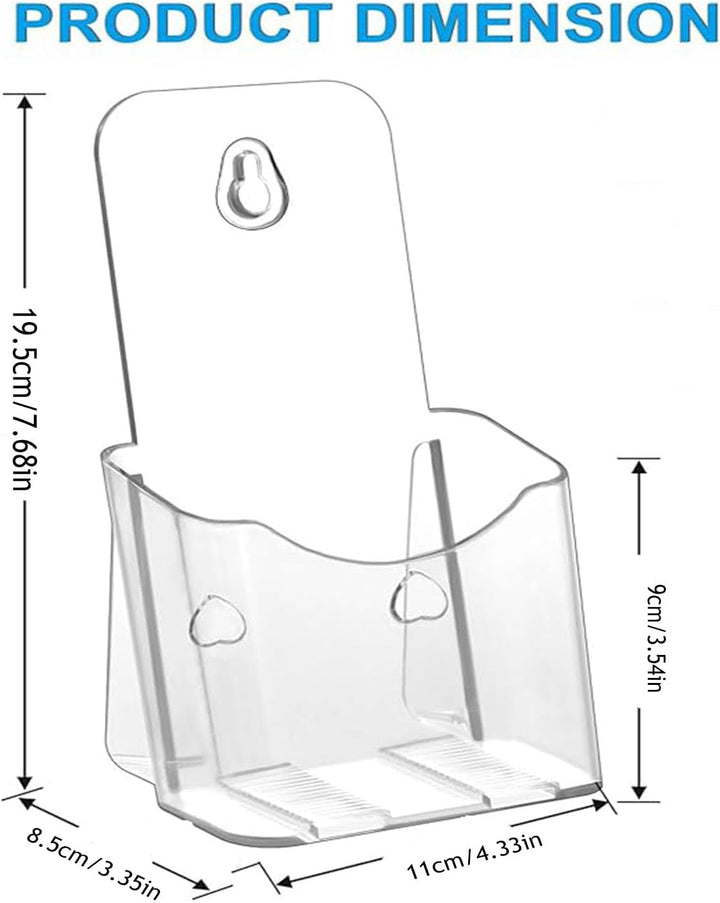 2 Clear Acrylic Brochure Holders for Countertop or Wall - Just Closeouts Canada Inc.